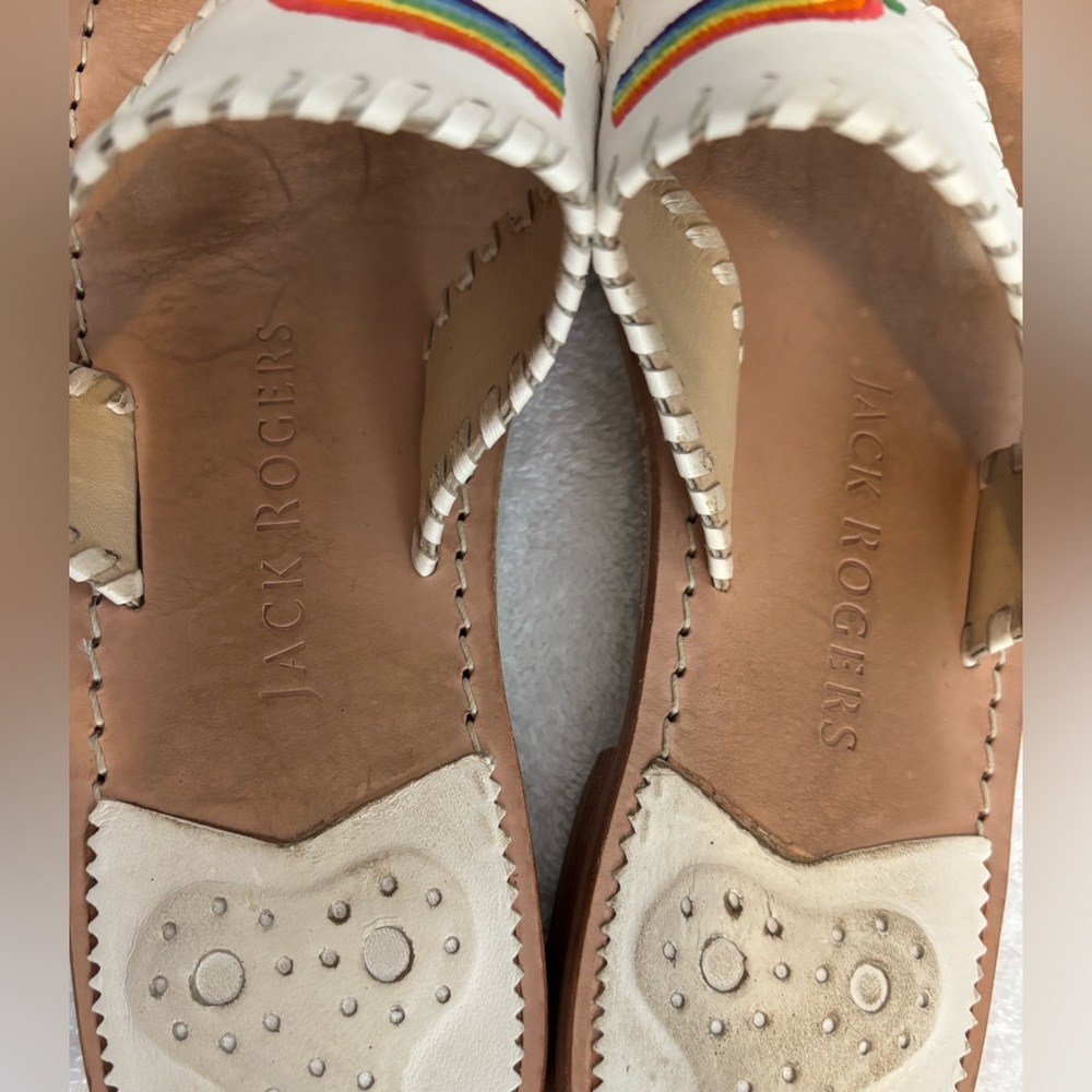 Jack Rogers St. Patrick’s Day Rainbow Pot of Gold Sandals Size 11M - Picture 3 of 4